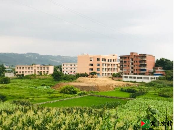 运动场建设工地全景