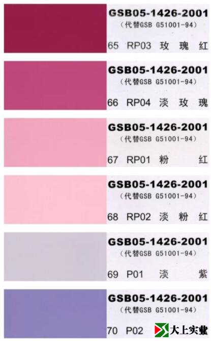 塑胶运动场颜色标准样卡12