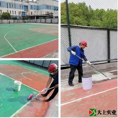 篮球场施工现场