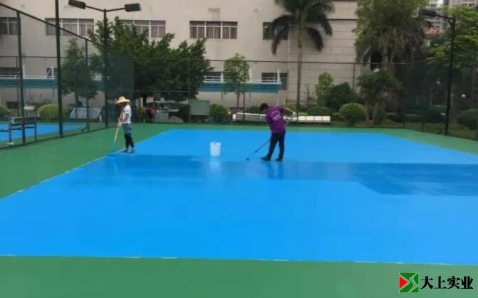 硅pu网球场翻新