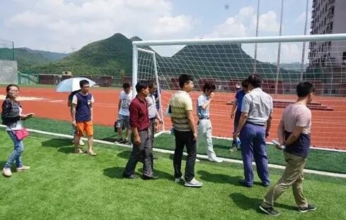  图4.足球场球门检测现场