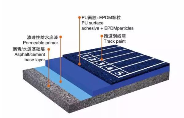 塑胶跑道结构图