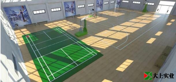 室内PVC篮球场设计效果图