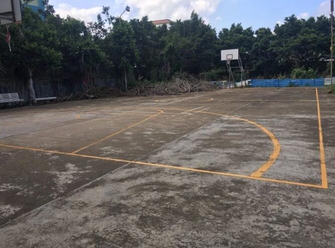 水泥地篮球场