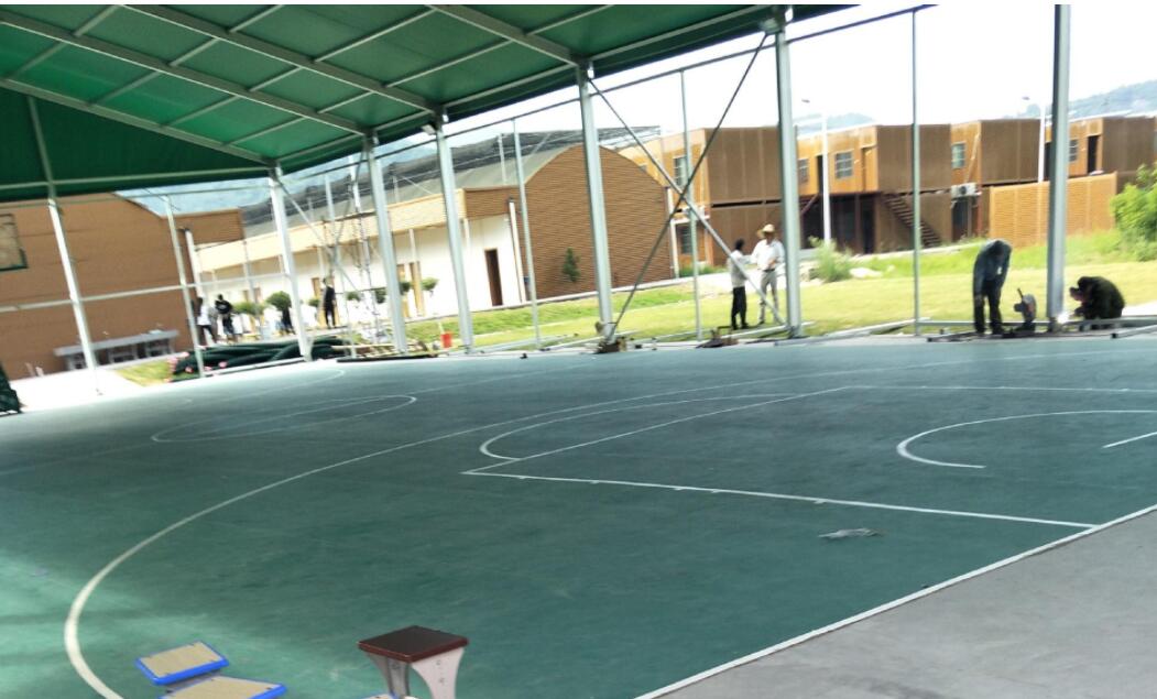  室外篮球场改造成室内-装配式篷房篮球馆