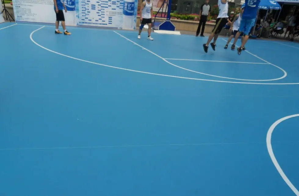 纯色篮球场PVC地板